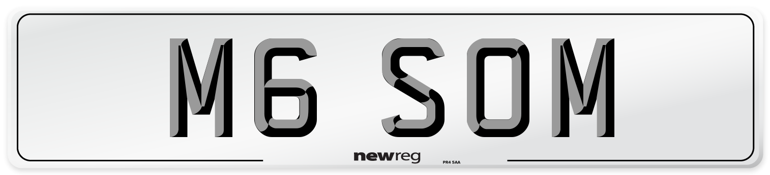 M6 SOM Number Plate from New Reg